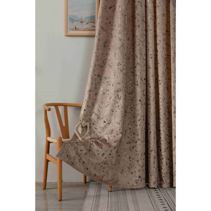Κουρτίνα Βελούδινη Με Τρέσα (270*275) Καφέ – 6032-4