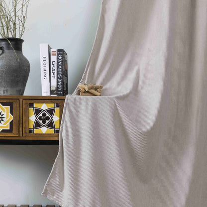 Κουρτίνα Μόκα Κοτλέ Σκίασης Υ270xΦ140cm Με Κρίκο AD6040-9