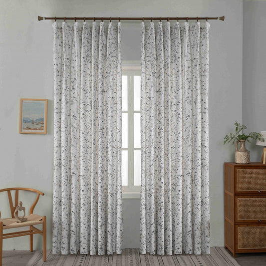 Κουρτίνα Βελούδινη Με Τρέσα (270*275) Λευκό – 6032-1