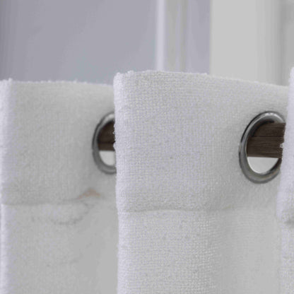 Κουρτίνα Σκίασης Χοντρό Λινό Λευκή με Κρίκο Υ275xΦ270cm A6046-12