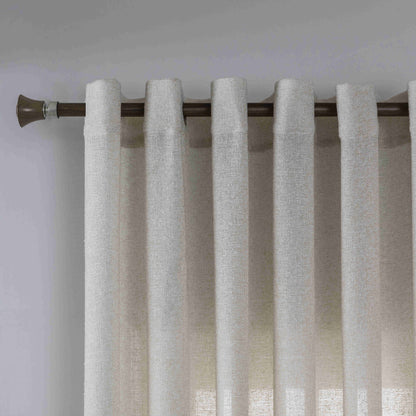 Κουρτίνα Σκίασης Χοντρό Λινό Μπέζ με Κρίκο Υ275xΦ270cm A6046-8