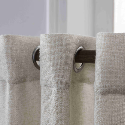 Κουρτίνα Σκίασης Χοντρό Λινό Μπέζ με Κρίκο Υ275xΦ270cm A6046-8