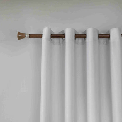 Βελούρ Σατέν Κουρτίνα Ανοιχτό Γκρί Σκίασης Με Κρίκο Υ290xΦ140cm AD6341-17