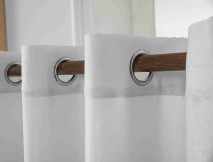 Βελούρ Σατέν Κουρτίνα Ανοιχτό Γκρί Σκίασης Με Κρίκο Υ290xΦ140cm AD6341-17