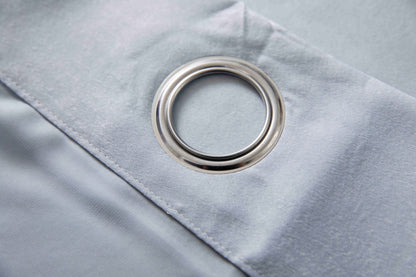 Βελούρ Σατέν Κουρτίνα Ανοιχτό Μπλέ Σκίασης Με Κρίκο Υ290xΦ140cm AD6341-15