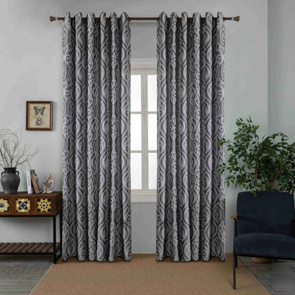 Κουρτίνα Σκίασης Ζακάρ Γκρί Με Κρίκο Υ280xΦ270cm A6045-16