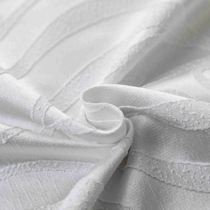 Κουρτίνα Σκίασης Ζακάρ Λευκή Με Κρίκο Υ280xΦ270cm A6045-12