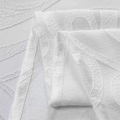 Κουρτίνα Σκίασης Ζακάρ Λευκή Με Κρίκο Υ280xΦ270cm A6045-12