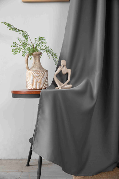 Κουρτίνα Σκίασης Γκρί Σκούρο Με Κρίκο Υ265xΦ140cm AD6038-16