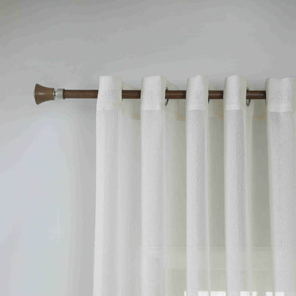 Κουρτίνα Ημιδιάφανη Εκρού Κρίκο Υ295ΧΦ270cm A6037-8