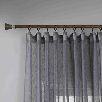 Κουρτίνα Ημιδιάφανη Γκρί Με Κρίκο Υ295ΧΦ270cm A6037-16