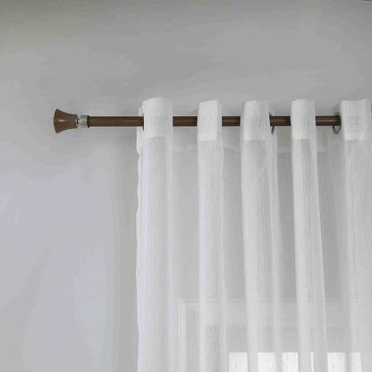 Κουρτίνα Ημιδιάφανη Λευκή Κρίκο Υ295ΧΦ270cm A6037-12