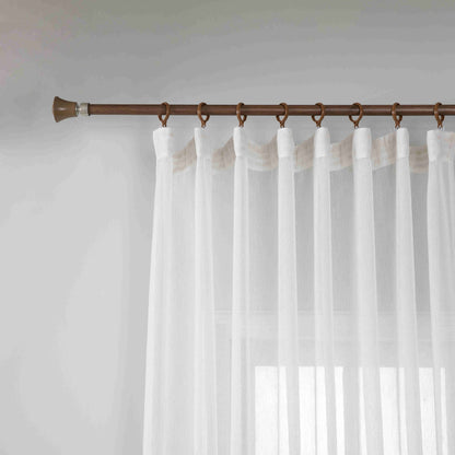 Κουρτίνα Ημιδιάφανη Λευκή Με Τρέσα Υ295ΧΦ270cm A6037-12