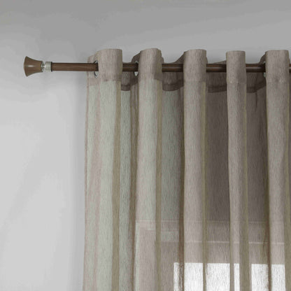 Κουρτίνα Ημιδιάφανη Μπέζ Με Κρίκο Υ295ΧΦ270cm A6037-17