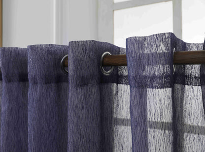 Κουρτίνα Ημιδιάφανη Μπλε Σκούρο Με Τρέσα Υ295ΧΦ270cm A6037-20