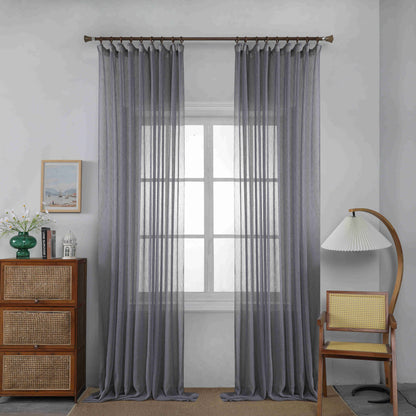 Κουρτίνα Ημιδιάφανη Γκρί Με Τρέσα Υ295ΧΦ270cm A6037-16
