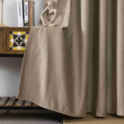 Κουρτίνα Σκίασης Ζακάρ Μόκα Με Κρίκους 270x255cm 8035-4