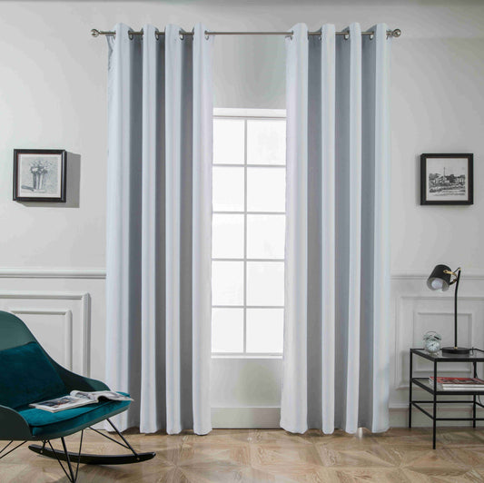 Κουρτίνα Σκίασης Λευκή Με Κρίκο Υ265xΦ140cm AD6038-12