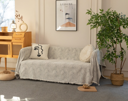 Ριχτάρι Εκρού Chenille Με Κρόσια-180X280CM C1-1