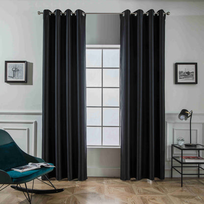 Κουρτίνα Σκίασης Μαύρη Με Κρίκο Υ265xΦ140cm AD6038-18