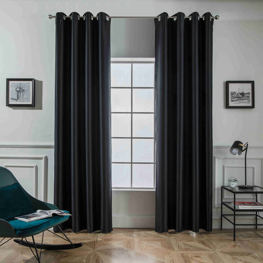 Κουρτίνα Σκίασης Μαύρη Με Κρίκο Υ265xΦ140cm AD6038-18