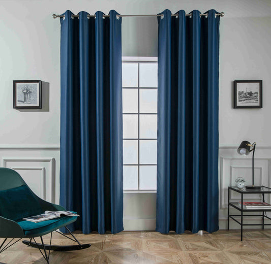 Κουρτίνα Σκίασης Μπλέ Σκούρο Με Κρίκο Υ265xΦ140cm AD6038-20