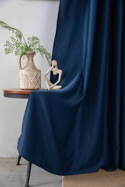 Κουρτίνα Σκίασης Μπλέ Σκούρο Με Τρέσα Υ275xΦ270cm 6038-20
