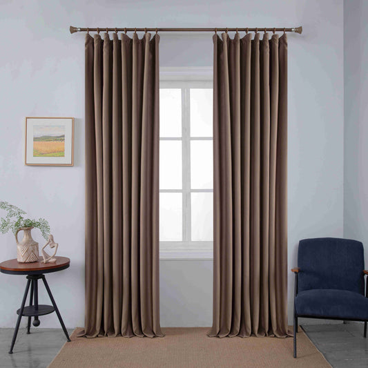 Κουρτίνα Σκίασης Καφέ Με Τρέσα Υ275xΦ270cm 6038-4