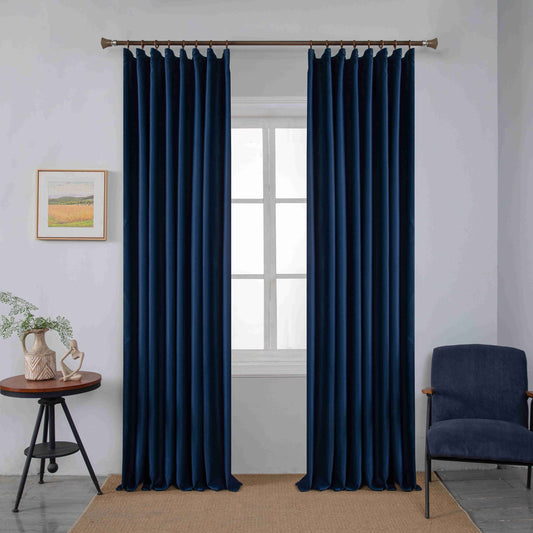 Κουρτίνα Σκίασης Μπλέ Σκούρο Με Τρέσα Υ275xΦ270cm 6038-20